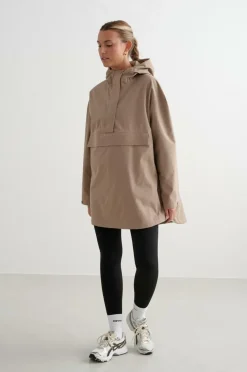 Discount Anorak Waterproof Oversized Anorak Dame Regntøj