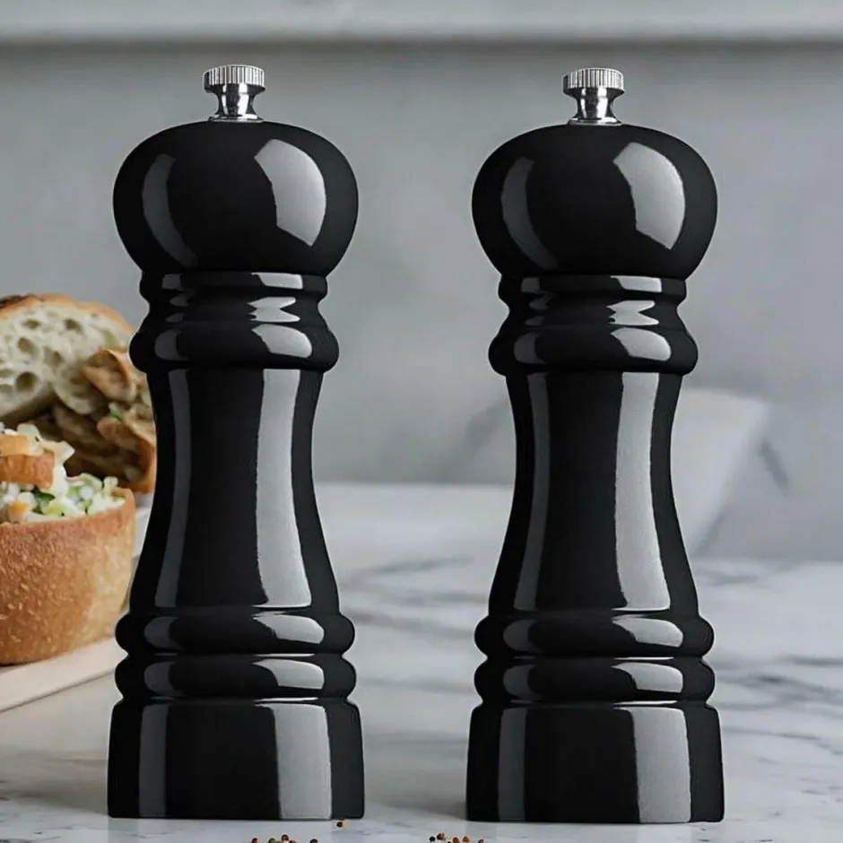 New Salt- og peberkværn Wood, sæt med 2 Husholdningsartikler