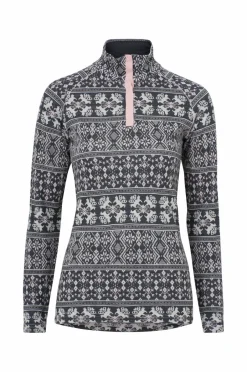 Best Underställströja Merino Dalecarlian Top Polo W Dame Skiundertøj|Skiundertøj