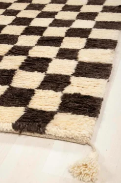 New Uldtæppe Berber Chess 175x235 cm Uldtæpper
