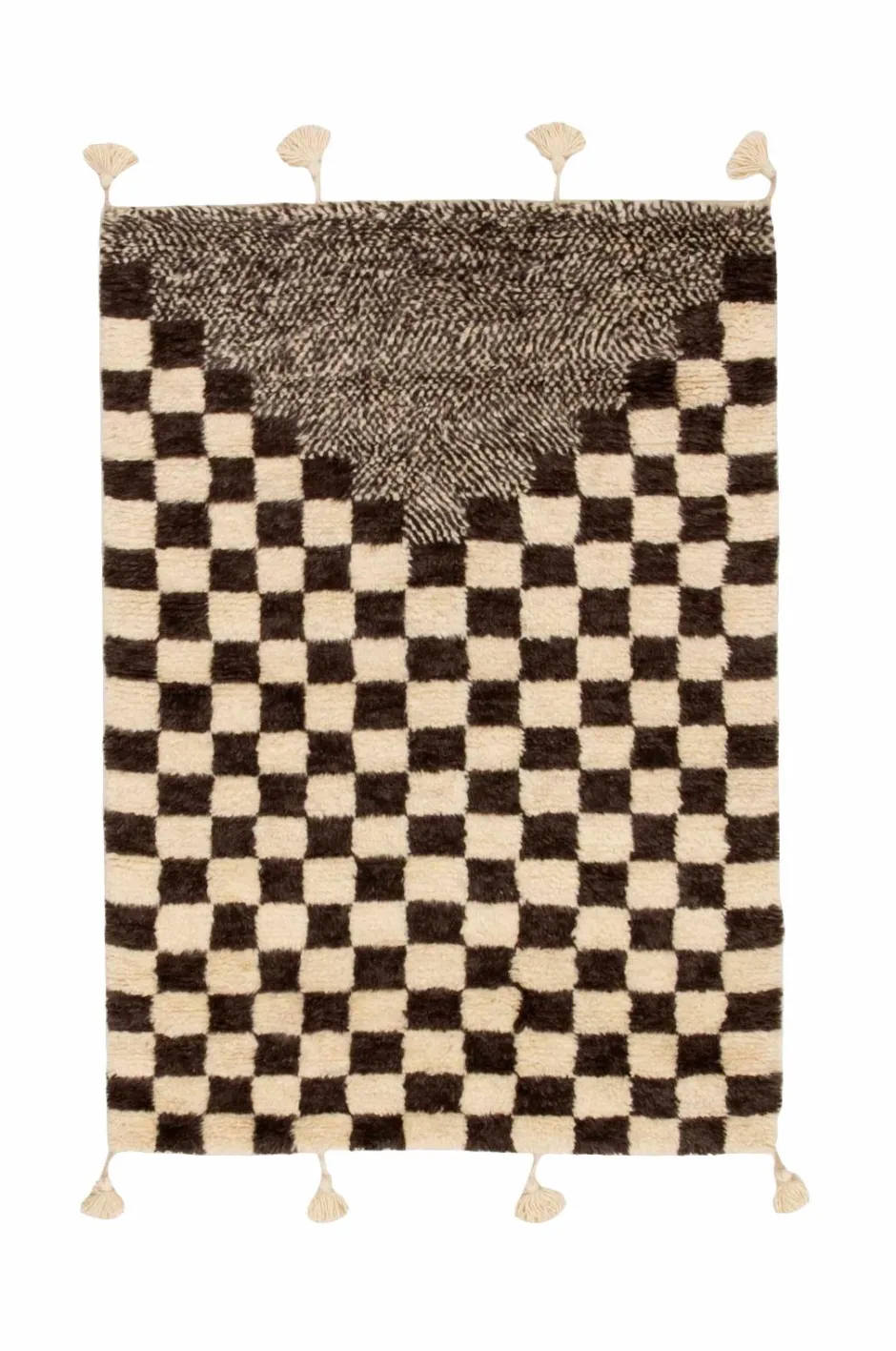 New Uldtæppe Berber Chess 130x185 cm Uldtæpper