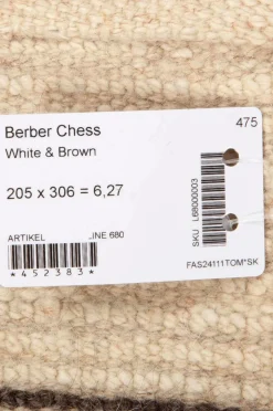 New Uldtæppe Berber Chess 205x306 cm Uldtæpper
