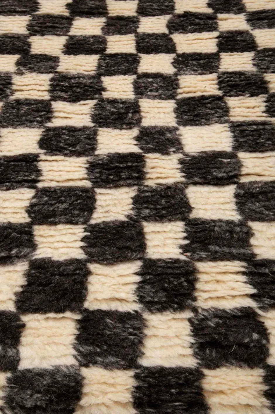 Clearance Uldtæppe Berber Chess 93x160 cm Uldtæpper
