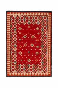 Bargi Uldtæppe Kelim Multi 205x303 cm^ Fladvævede Tæpper|Uldtæpper