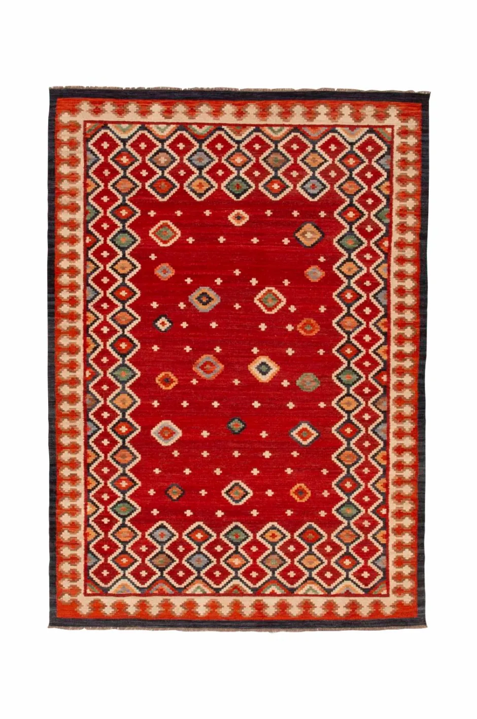 Bargi Uldtæppe Kelim Multi 205x303 cm^ Fladvævede Tæpper|Uldtæpper