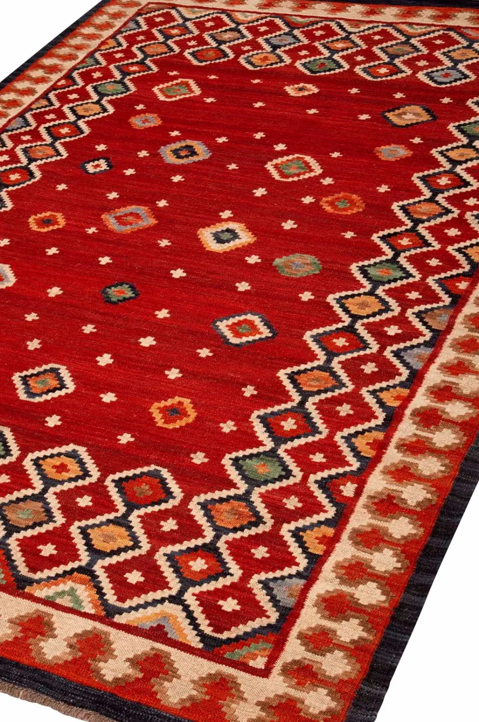 Bargi Uldtæppe Kelim Multi 205x303 cm^ Fladvævede Tæpper|Uldtæpper