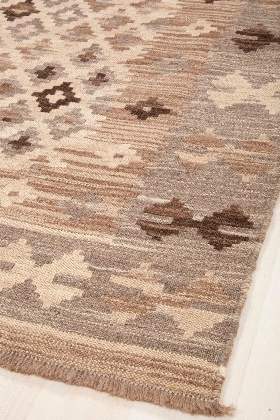 Outlet Uldtæppe Kilim Raw 175x228 cm Uldtæpper