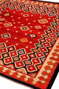 Bargi Woolcarpet Kilim Multi 256x256 cm^ Uldtæpper|Fladvævede Tæpper