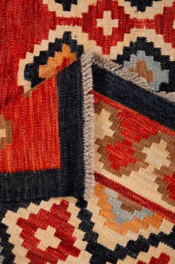 Bargi Woolcarpet Kilim Multi 256x256 cm^ Uldtæpper|Fladvævede Tæpper