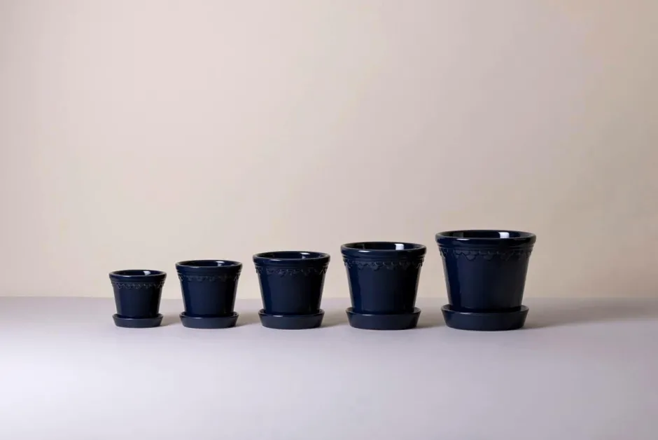 Online Krukke med underskål Københavner GLAZED, diameter 21 cm Potteskjulere