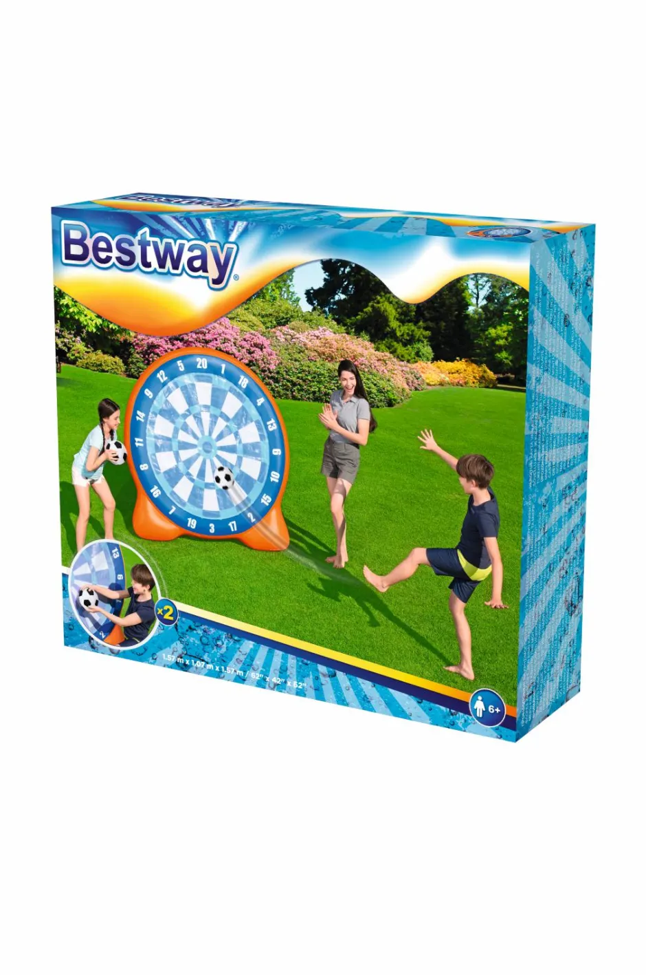 Bestway Oppustelig Fodbolddart 157 x 107 x 157 cm^Børn Børnebøger|Autot & Muut Ajoneuvot