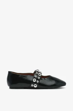 Bianco Ballerinasko Bialuna Studded Ballet Flat Faux Leather^Dame Ballerinasko