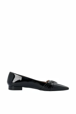 Bianco Ballerinasko Biabari Pointy Flat Buckle Faux Leather^Dame Ballerinasko