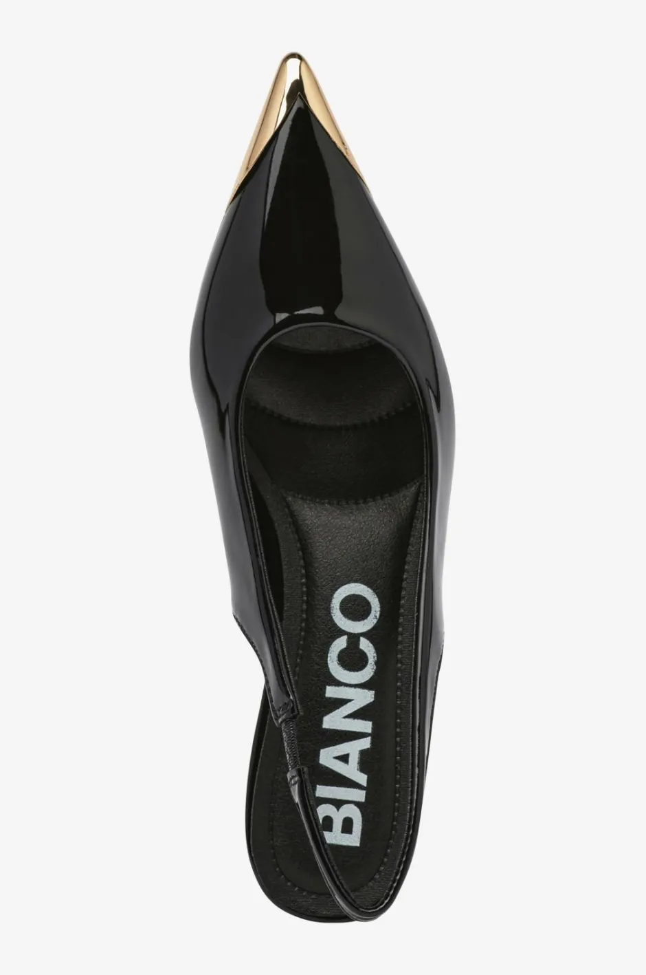 Bianco Højhælet sko biaKristin Kitten Heel Slingback Metal Toecap Patent^Dame Højhælede Sko