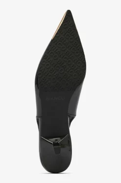Bianco Højhælet sko biaKristin Kitten Heel Slingback Metal Toecap Patent^Dame Højhælede Sko