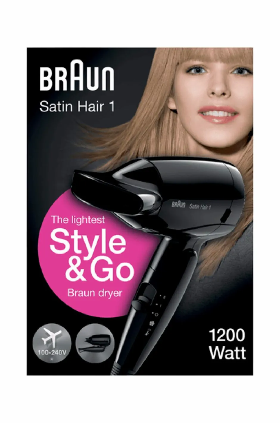 Braun Føntørrer Satin Hair 1 HD130^ Varmeredskaber