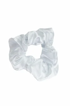 Brushworks Pink & White Satin Scrunchies 3 Pcs^Dame Håraccessories|Håraccessories