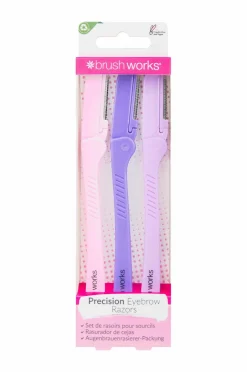 Brushworks Precision Eyebrow Razor 3-pak^ Makeup-Tilbehør