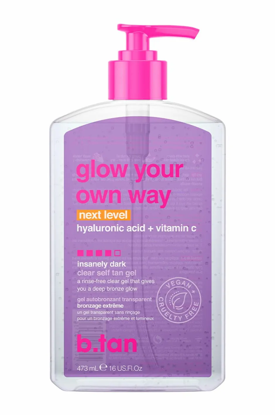 Online Glow Your Own Way Clear Self Tan Gel Next Level 473Ml Kropspleje|Kropspleje