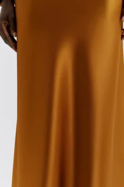 By Malina Maxi nederdel Aubree Satin Maxi Skirt^Dame Nederdele