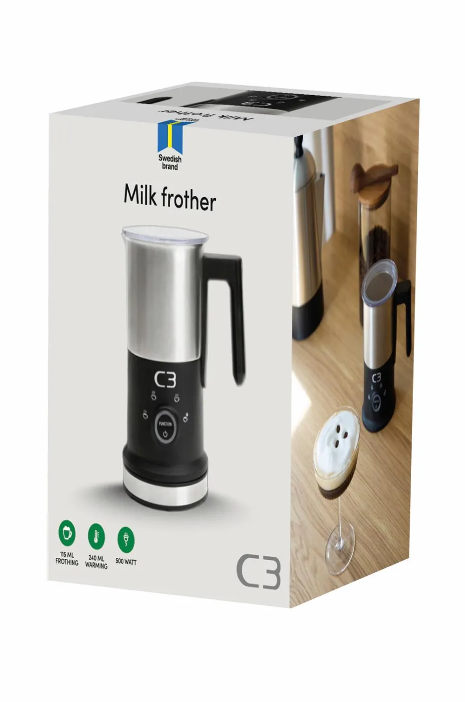 C3 Mælkeskummer 240ml/115ml MF700^ Kaffe- & Espressomaskiner