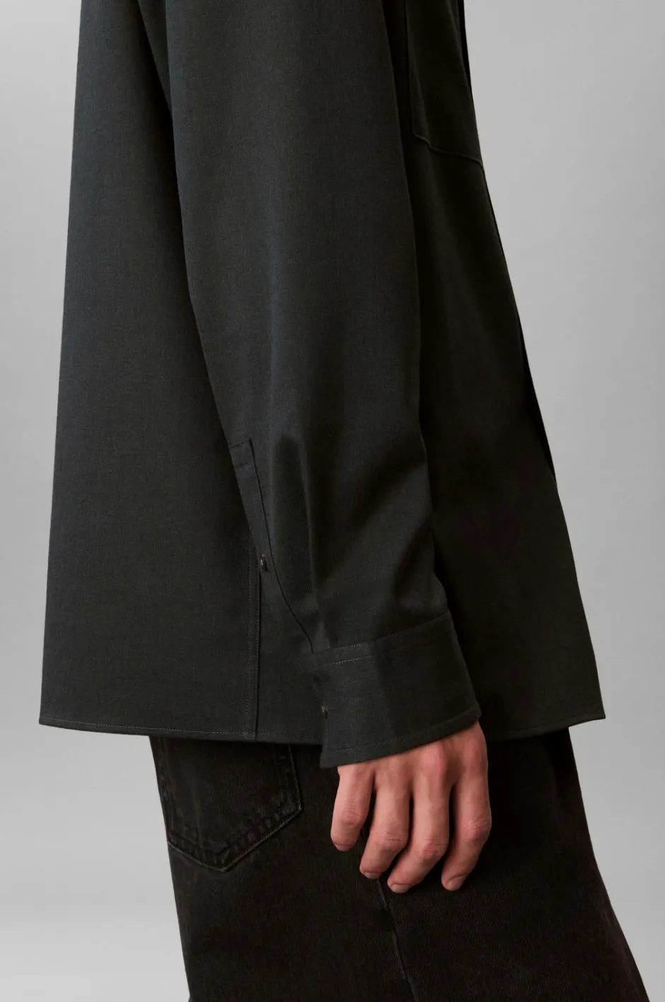 New Skjorte LS Melange PV Easy Shirt Skjorter