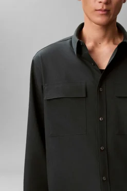 New Skjorte LS Melange PV Easy Shirt Skjorter
