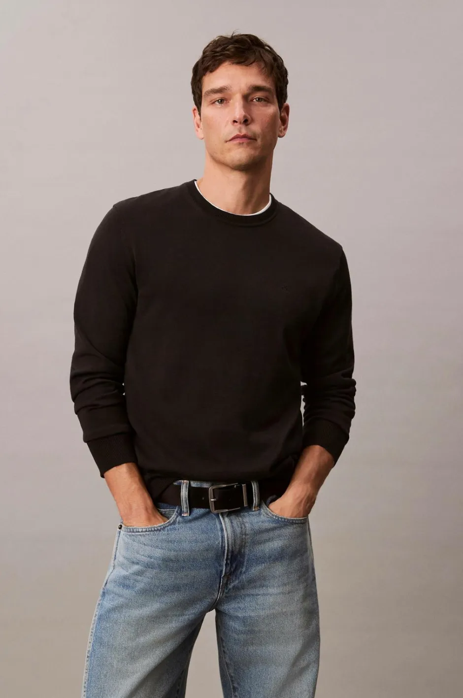 Sale Trøje LS Supima Cotton Crew 14gg Trøjer