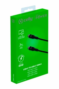 Online USB-PD USB-C - USB-C Cable 60W 3 m Computertilbehør