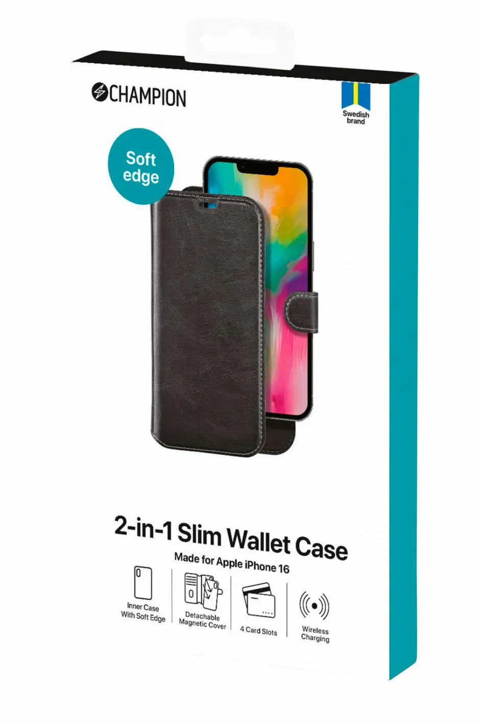 Champion Nordic 2-in-1 Slim Wallet Iphone 16^ Mobiltelefoner, Tablets & Tilbehør