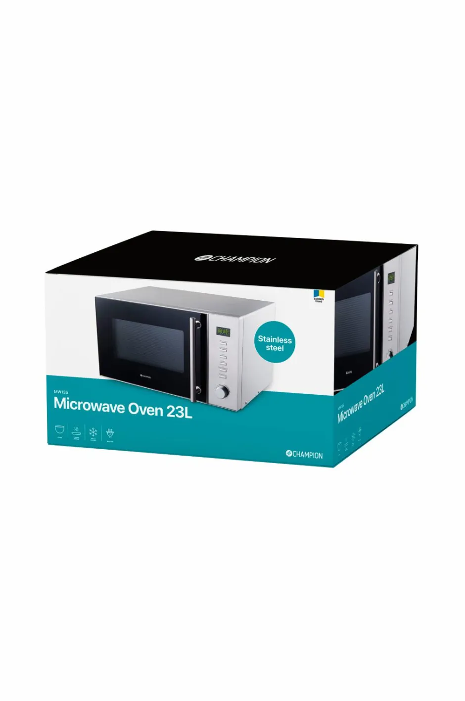 Outlet Mikrobølgeovn 23 liter 900W, Rustfri Mikrobølgeovne