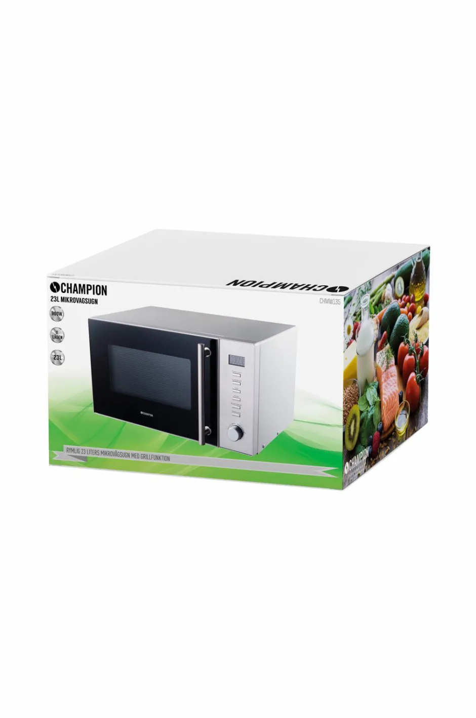 Outlet Mikrobølgeovn 23 liter 900W, Rustfri Mikrobølgeovne