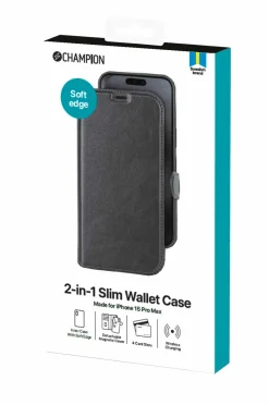 Hot Mobilcover/tegnebog 2-in-1 Slim Wallet iPhone 15 Pro Max Mobiltelefoner, Tablets & Tilbehør