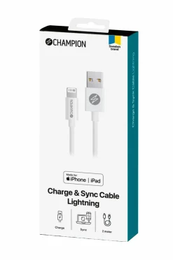 Sale USB-A til Lightning-kabel 2 m Mobiltelefoner, Tablets & Tilbehør