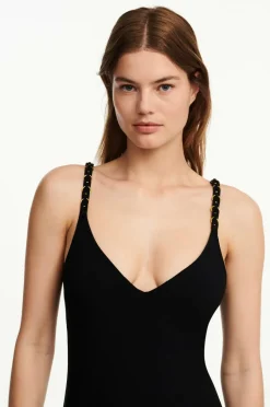 Online Badedragt Emblem Swimwear Full Brief High Waist Dame Badedragter