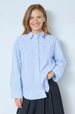 Clearance Skjorte XavierCC Stripe Flower Dame Skjorter & Bluser