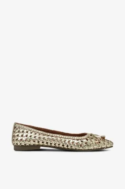 Copenhagen Shoes Ballerinasko ON MY Love Gold^Dame Ballerinasko