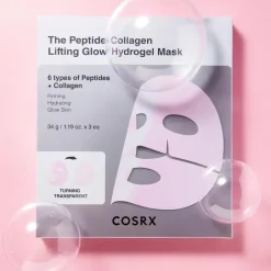 COSRX The Peptide Collagen Lifting Glow Hydrogel Mask 3 pcs^ Ansigtspleje|Ansigtspleje