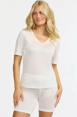 Sale Top Short Sleeve i silke Dame Loungewear & Homewear