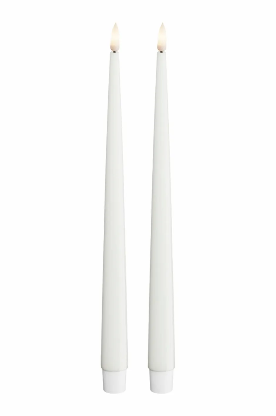DeluxeHomeart LED Keglelys skinnende 2,2x28 cm 2 stk.^ Lys & Duft