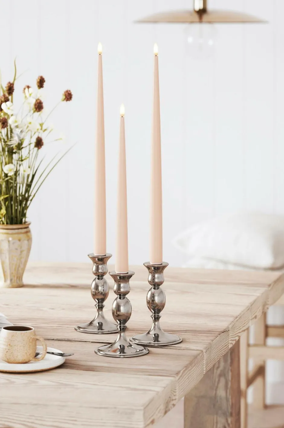 Best LED Taper Candle Shiny 2,2x38 cm 2 stk. Lys & Duft