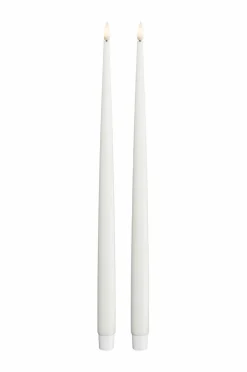New LED Taper Candle Shiny 2,2x38 cm 2 stk. Lys & Duft