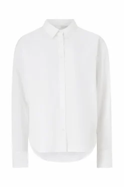 New Collection Afslappet skjorte i bomuldspoplin Dame Skjorter & Bluser