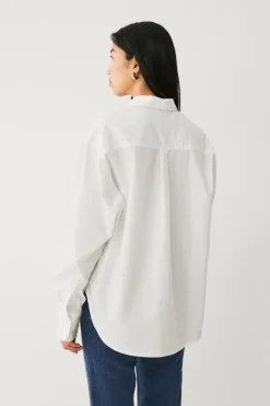 New Collection Afslappet skjorte i bomuldspoplin Dame Skjorter & Bluser