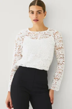 Ellos Collection Blondebluse med lange ærmer^Dame Skjorter & Bluser
