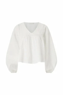 Ellos Collection Bluse med blondeindsatser^Dame Skjorter & Bluser