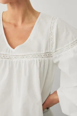 Ellos Collection Bluse med blondeindsatser^Dame Skjorter & Bluser