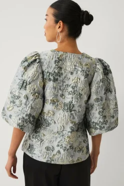 Hot Collection Bluse med ballonærmer Dame Skjorter & Bluser