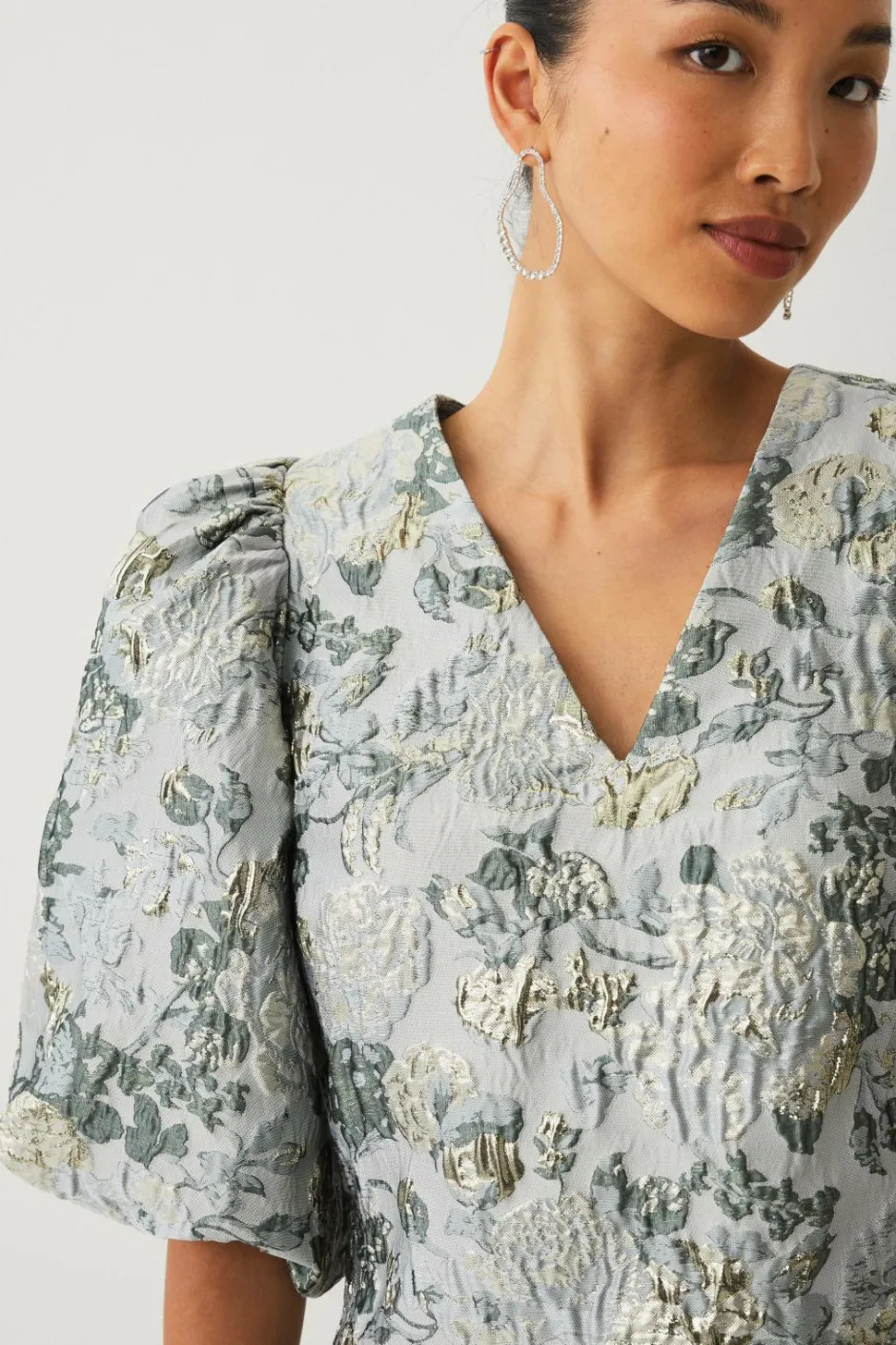 Hot Collection Bluse med ballonærmer Dame Skjorter & Bluser