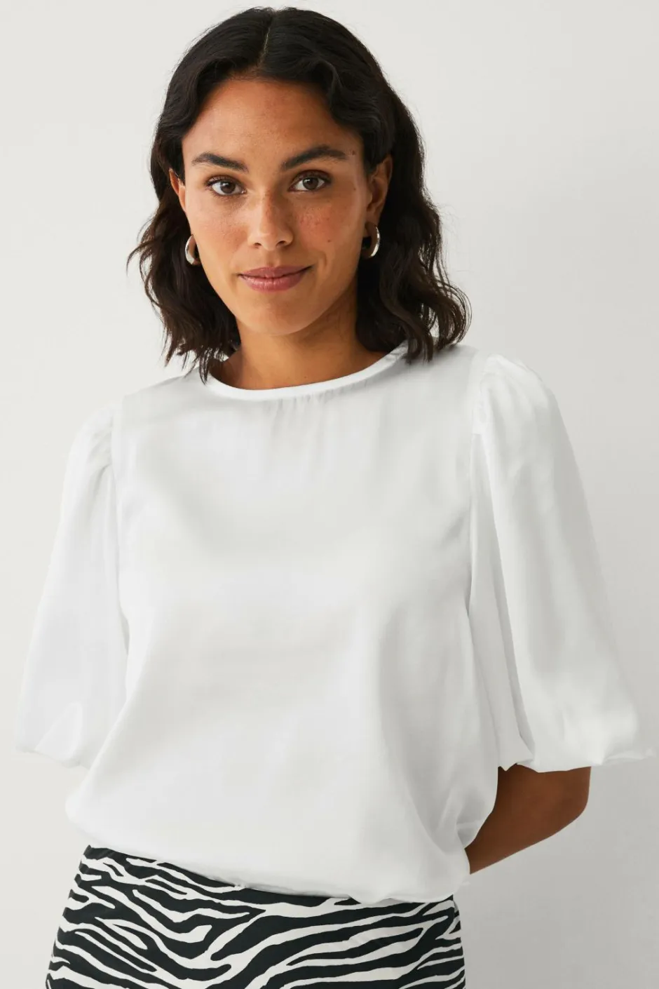 Ellos Collection Bluse i satin^Dame Skjorter & Bluser